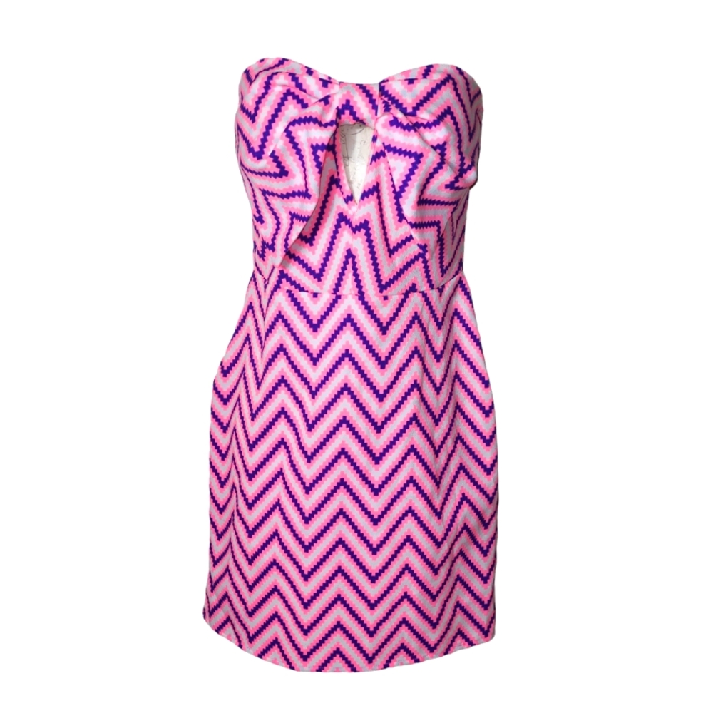 Hope's Strapless Chevron Dress Size Small